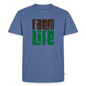 no farmers no food - Men's Premium T-Shirt - stone blue  - Front - Nico (187cm)