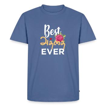 Best Tamil Aunty Ever India Tamil Athai Aunt Desig - Men's Premium T-Shirt - stone blue  - Front - Nico (187cm)
