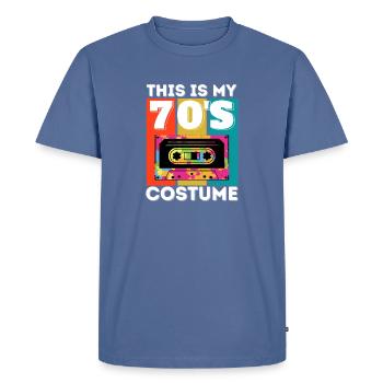 This Is My 70S 1970S 70'S - Men's Premium T-Shirt - stone blue  - Front - Nico (187cm)