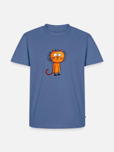 Funny Cat - Men's Premium T-Shirt - stone blue 