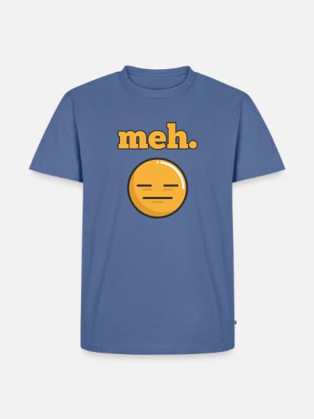 Feeling Meh Emotion - Men's Premium T-Shirt - stone blue