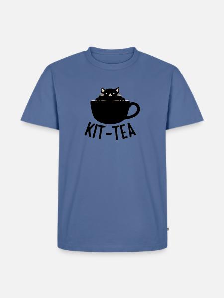Funny Cat - Men's Premium T-Shirt - stone blue 