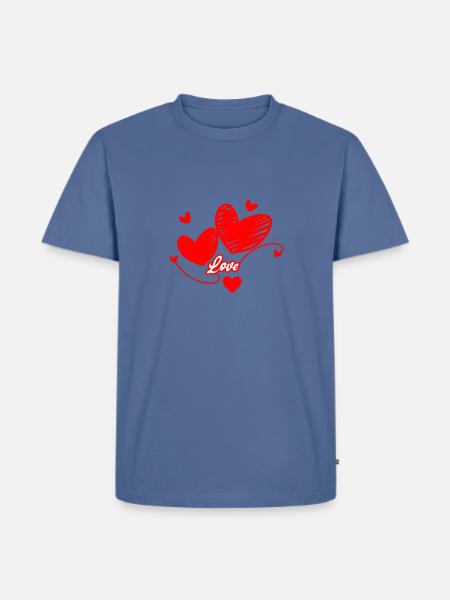 Love - Men's Premium T-Shirt - stone blue 