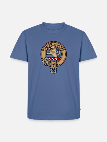Clan Wilson Crest - Men's Premium T-Shirt - stone blue