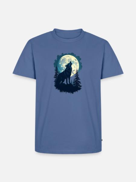 Wolf - Men's Premium T-Shirt - stone blue