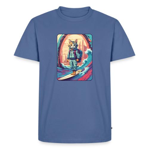 City Surf Messenger Cat - Men's Premium T-Shirt