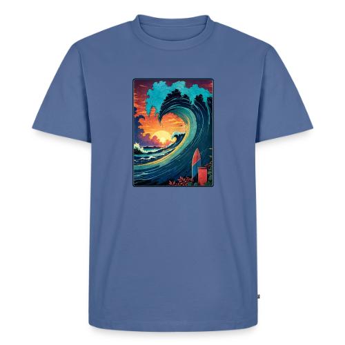 Vintage Sunrise Wave - Men's Premium T-Shirt
