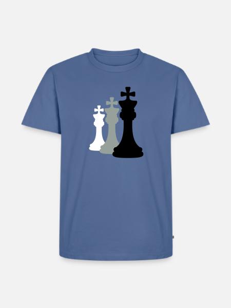 3 chess kings - Men's Premium T-Shirt - stone blue
