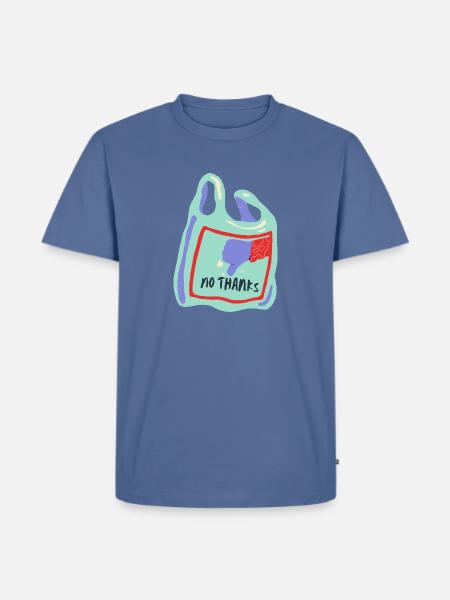 No Plastic Thanks - Men's Premium T-Shirt - stone blue