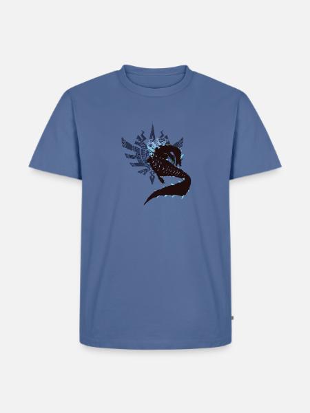 Abyssal Lagiacrus - Sunset Shores - Men's Premium T-Shirt - stone blue