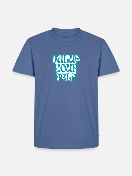 value yourself - Men's Premium T-Shirt - stone blue
