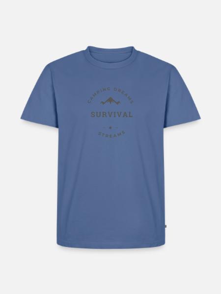 Camping Dreams Survival Streams - Men's Premium T-Shirt - stone blue 