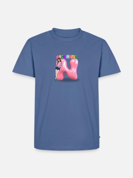 Nick Name N - Men's Premium T-Shirt - stone blue