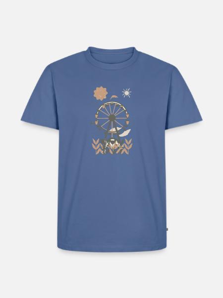 Abandoned Ferris Wheel Boho - Men's Premium T-Shirt - stone blue 