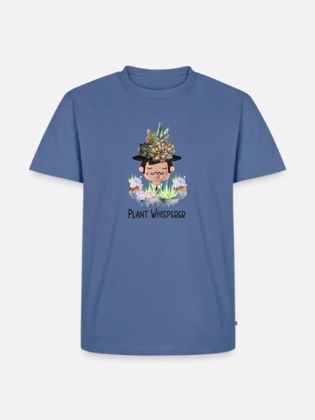 Plant Whisperer - Men's Premium T-Shirt - stone blue