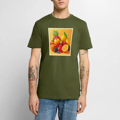 Fresh Bounty: Vibrant Fruit Harvest Art - Men's Premium T-Shirt