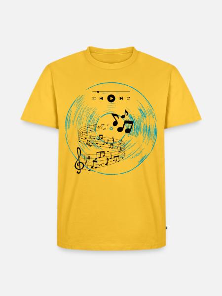Cyan Vinyl - Men's Premium T-Shirt - sun yellow