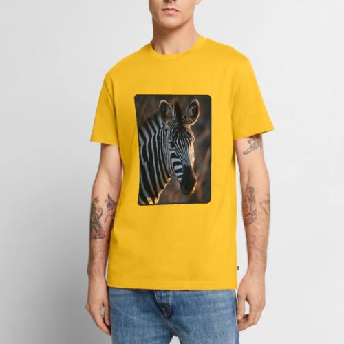 Majestic Zebra Sunset Portrait Design - Men's Premium T-Shirt