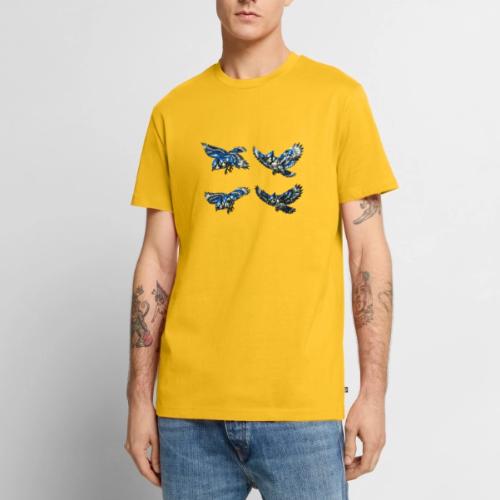 Silver Blue Jay Flight Stages - Men's Premium T-Shirt