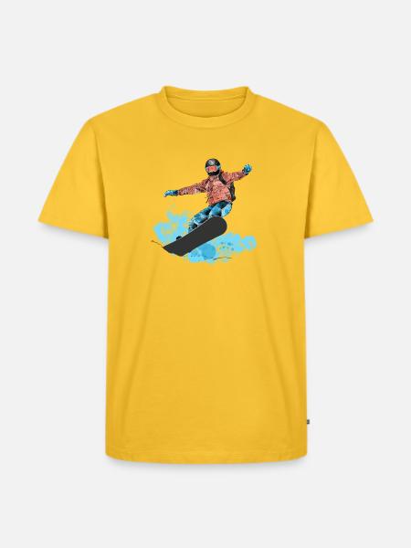 Snowboard Jump Neon Splash - Men's Premium T-Shirt - sun yellow