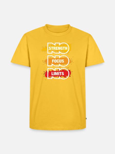 No Limits: Strength Focus - Men's Premium T-Shirt - sun yellow
