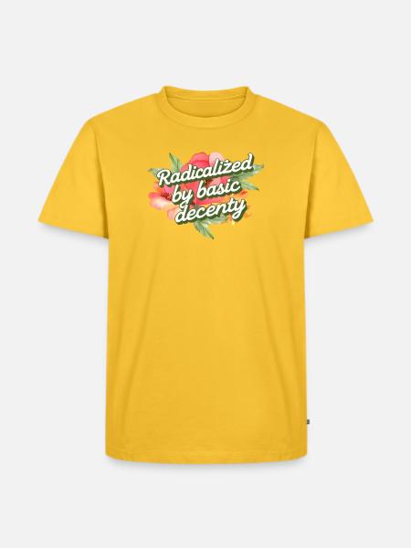 Radicalized by Basic Decency - Men's Premium T-Shirt - sun yellow