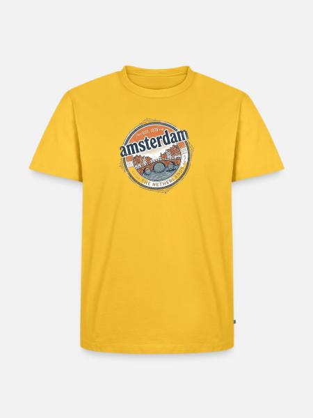 Amsterdam Bridge City Seal - Men's Premium T-Shirt - sun yellow