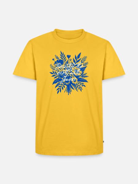 Beautify_the_earth_with_flowers - Men's Premium T-Shirt - sun yellow