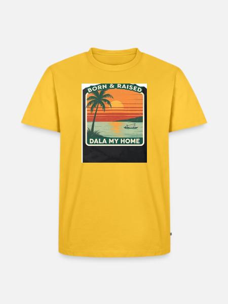 Born & Raised Dala My Home - Men's Premium T-Shirt - sun yellow