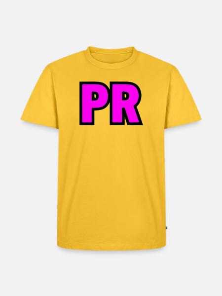 PR Initials Block Logo - Men's Premium T-Shirt - sun yellow