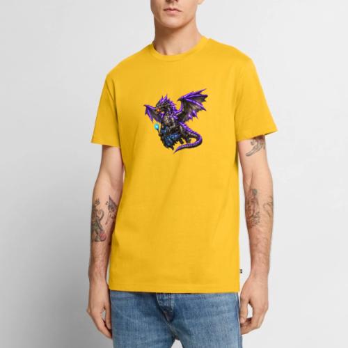 Neon Dragon and Battle Mage - Men's Premium T-Shirt