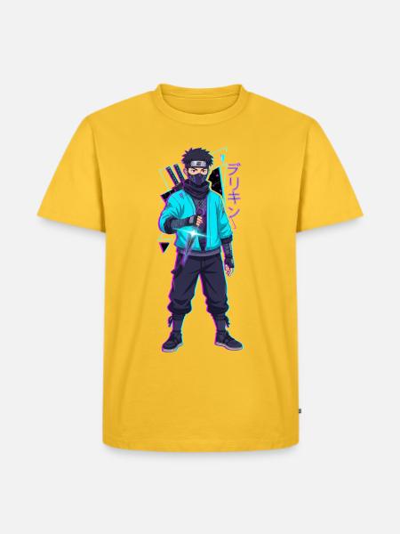 Neon Shinobi Cyan - Men's Premium T-Shirt - sun yellow