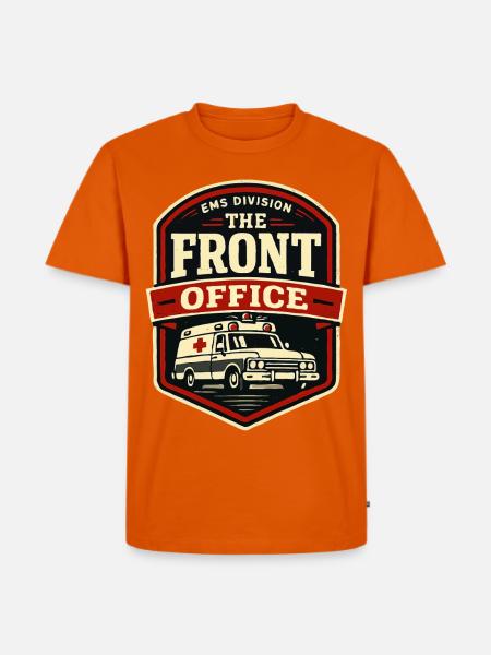 EMS Front Office Driver Badge - Men's Premium T-Shirt - orange