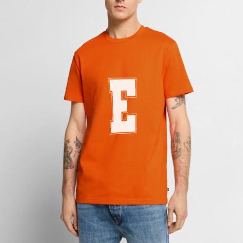 White Letter E – Varsity Alphabet Monogram - Men's Premium T-Shirt