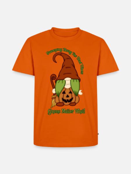 Gnome-O-Ween Pumpkin Witch Pun - Men's Premium T-Shirt - orange