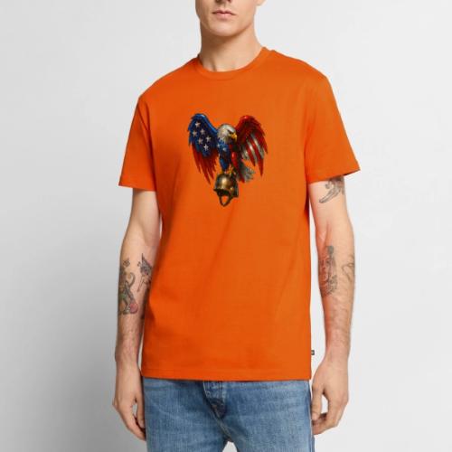 American Flag Bald Eagle - Helmet - Men's Premium T-Shirt