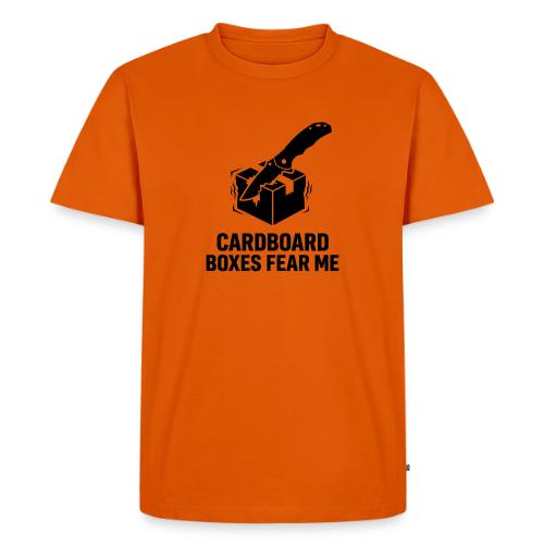 Cardboard Boxes Fear Me - Funny EDC Pocket Knife - Men's Premium T-Shirt