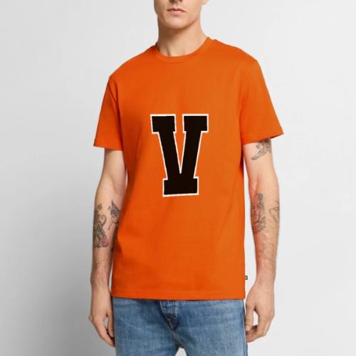 Varsity Letter V Athletic Alphabet Graphic - Men's Premium T-Shirt