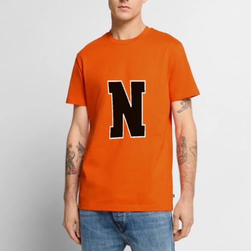 Varsity Letter N Athletic Font Graphic - Men's Premium T-Shirt
