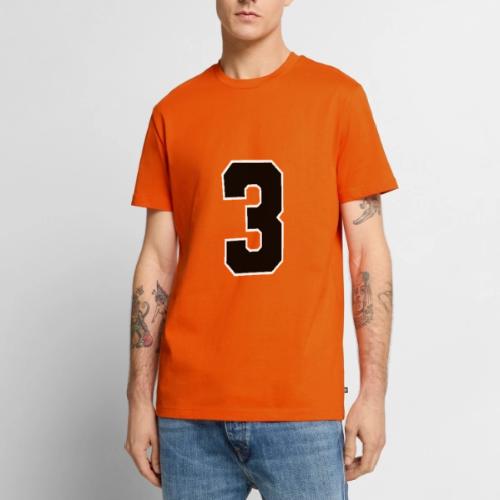 Varsity Number 3 Athletic Font - Men's Premium T-Shirt