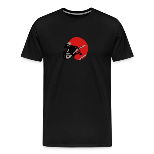 Custom 3 Color Football Helmet - Men's Premium T-Shirt
