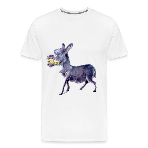 Funny Keep Smiling Donkey - Men's Premium T-Shirt
