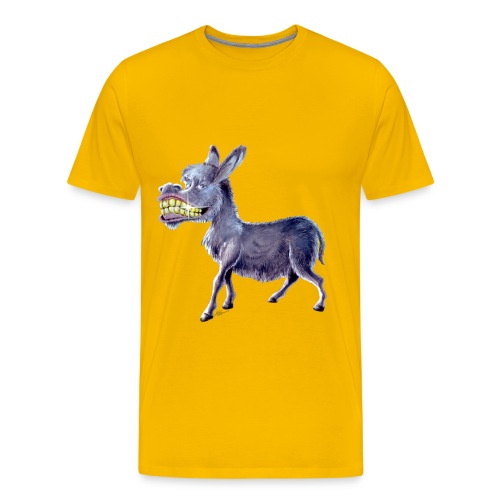 Funny Keep Smiling Donkey - Men's Premium T-Shirt