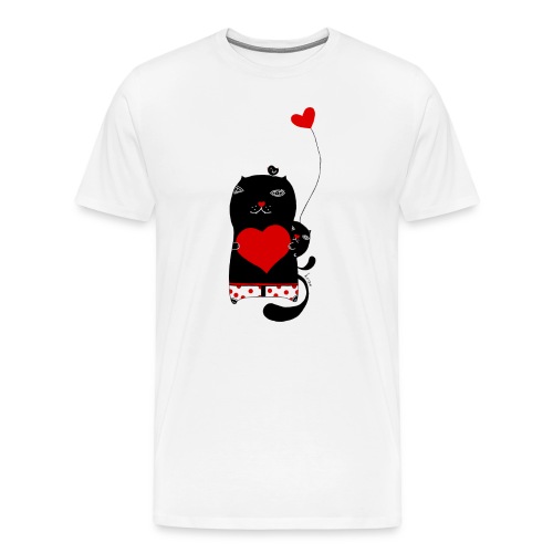 Cats w Hearts Kristina S - Men's Premium T-Shirt