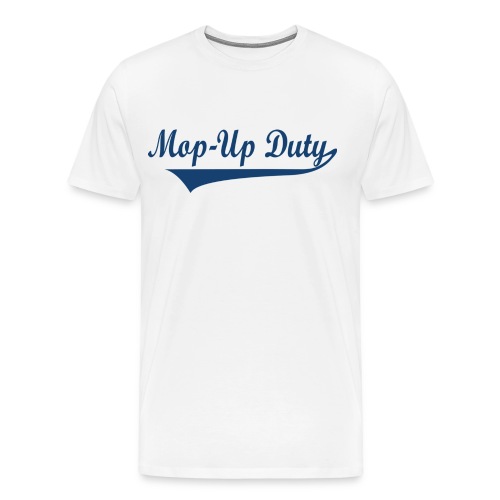 mopupdutylogotextblue11 - Men's Premium T-Shirt