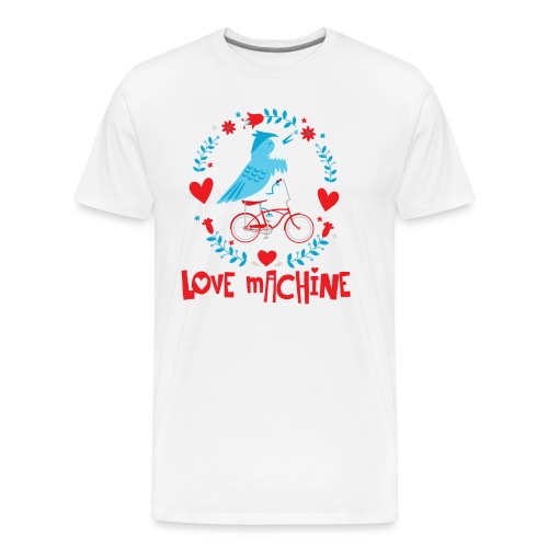Cute Love Machine Bird - Men's Premium T-Shirt
