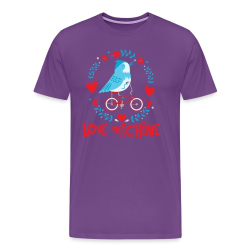Cute Love Machine Bird - Men's Premium T-Shirt