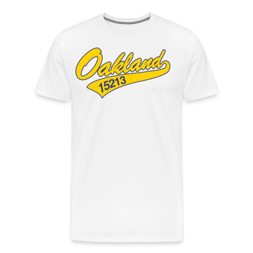 Oakland Gold_blue stroke - Men's Premium T-Shirt