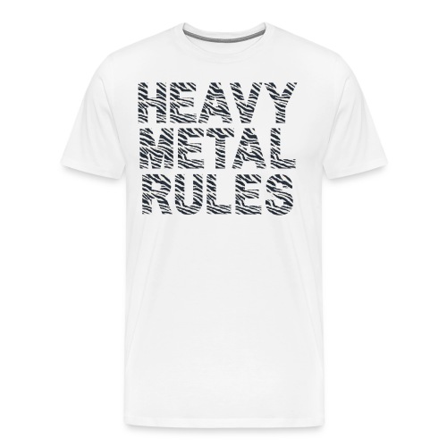 Heavy Metal Rules Zebra Man - Men's Premium T-Shirt