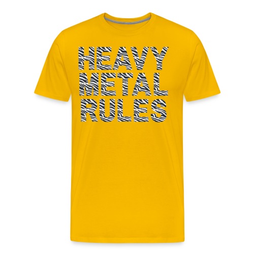 Heavy Metal Rules Zebra Man - Men's Premium T-Shirt